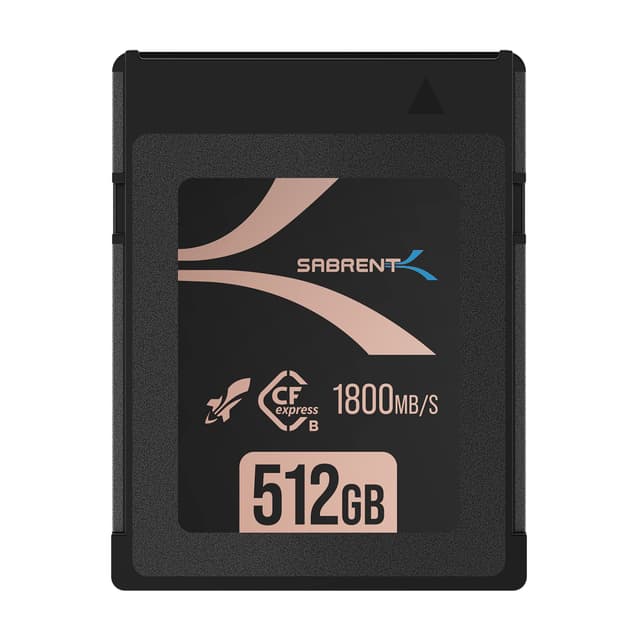 SABRENT PRO CFexpress Speicherkarte Typ B 512GB – 1800MB/s Lesen, 1700MB/s Schreiben – High-End CF Express Memory Card für 8K RAW, DSLR & Cinema-Kameras (CF-XXIT-512) 512GB CFexpress Typ B PRO
