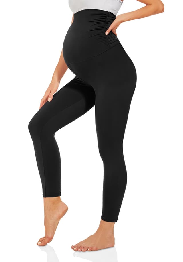 TNNZEET Umstandsleggings High Waist Damen Umstandshose Schwangerschaft Leggings Lang für Yoga