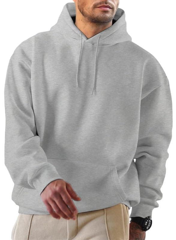 JMIERR Hoodie Herren Freizeit Pullover mit Taschen 2024 Winter Warm Langarm Kordelzug Sweatshirt Männer Baumwolle Kapuzenpullover