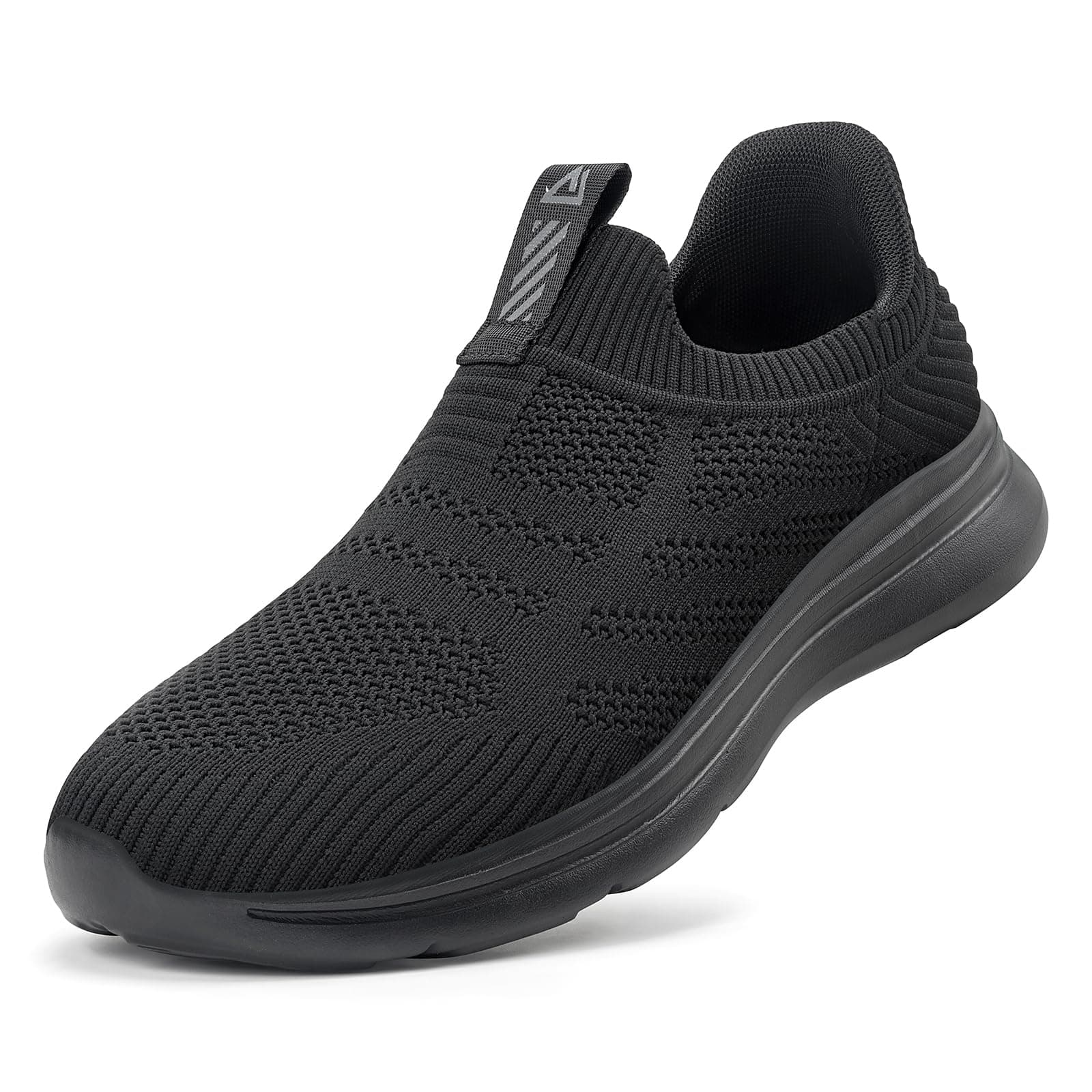 ODCKOI Sneaker Herren Hands-Free Turnschuhe Leichtgewichtige Atmungsaktive Slip on Sneaker Herren Bequeme Mesh Freizeitschuhe schnürsenkel ohne binden Sportschuhe Schwarz 44 EU