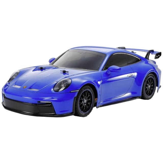 Tamiya 47496 1:10 RC Porsche 911 GT3 (992) Blau TT-02 - ferngesteuertes Auto, RC Fahrzeug, Modellbau, Bausatz zum Zusammenbauen, Hobby, Basteln, RC Modellbau