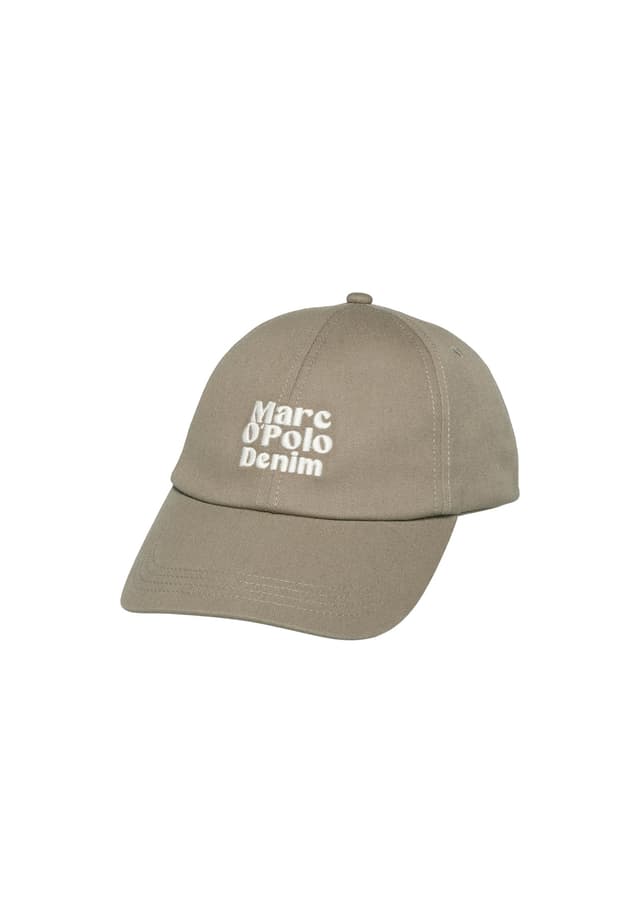 Marc O'Polo Denim Damen Cap aus Bio-Baumwolle mit Logo-Stickerei, Grün (Dusky Green), One Size