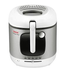 Tefal Mega 2 kg Elektrische Fritteuse, 3,3 L Öl-Kapazität, Anti-Geruchs-Filter, spülmaschinenfeste Teile, Sichtfenster, einstellbares Thermostat, weiß, Edelstahl, FR4800 Angebot bei HelloDeals