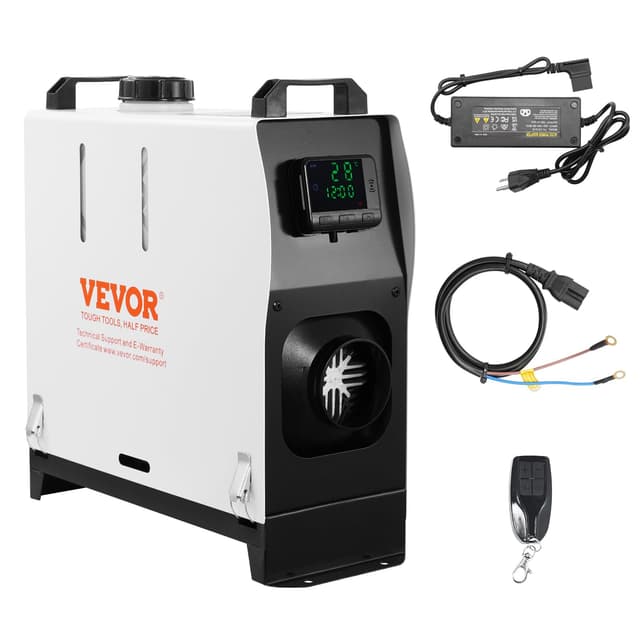 VEVOR 5–8 kW Dieselheizung, Diesel-Luftheizung All-in-One mit Fernbedienung & LCD-Bildschirm, Schnelles Aufheizen, Geringe Geräuschentwicklung, Tragbare Dieselheizung für LKW, Transporter, Wohnmobil Grundmodell 220V 5-8KW-L