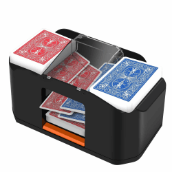 QUICARD Elektrischer Kartenmischer – Geräuscharmer & Wiederaufladbar (2000 mAh) – Mischt 2 Kartensätze – Automatischer Kartenmischer für Poker, Bridge, Rommé Angebot bei HelloDeals