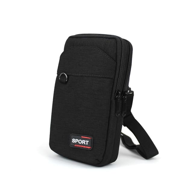 AfitLulu 7-Zoll Umhängetasche Herren Klein 3-Lagen Taschen Handytasche zum Umhängen Herren, Handy Umhängetasche Herren mit Abnehmbaren und Verstellbaren Schultergurten für Wandern Sport