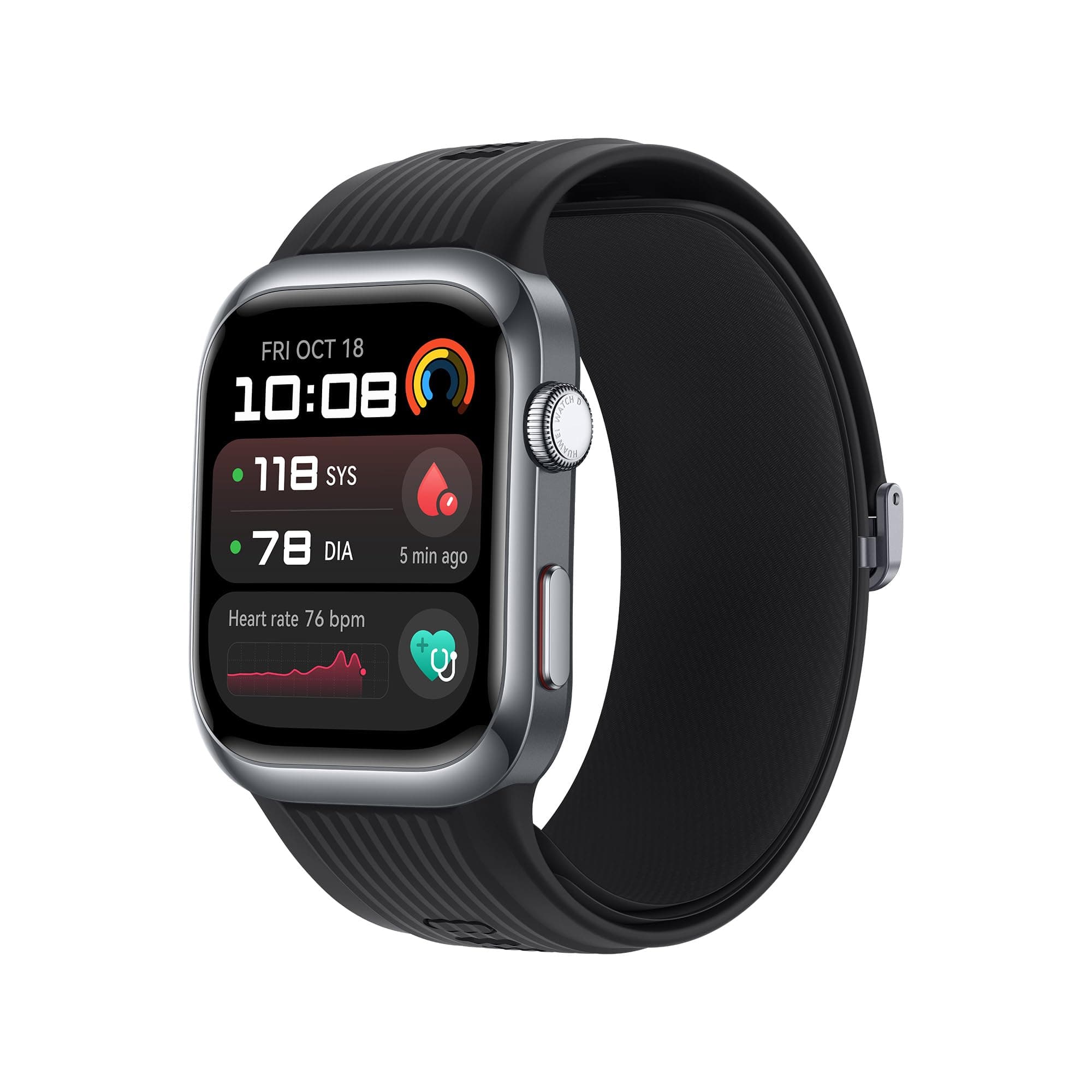 HUAWEI Watch D2 Smartwatch, 1,82" AMOLED-Display, Ambulante Blutdruckmessung, schlankes Design, EKG, smarte Lifestyle-Funktionen, Gesundheits-Community, kompatibel mit iOS & Android™, Schwarz WATCH D2 Schwarz