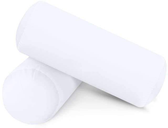 Utopia Bedding Nackenrolle 2er Set, 15x40 cm Kissenrolle Knierolle Zierkissen Sofakissen (Weiß) 15x40 cm Weiß 2