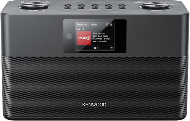 KENWOOD CR-ST100S-B - Smart-Radio mit Internetradio, WLAN, 2 x 10 W RMS, Bassreflex Lautsprecher, DAB+, UKW, Bluetooth, USB, Line-In/-Out, Weckfunktion, Sleeptimer, TFT-Farbdisplay, Fernbedienung Schwarz