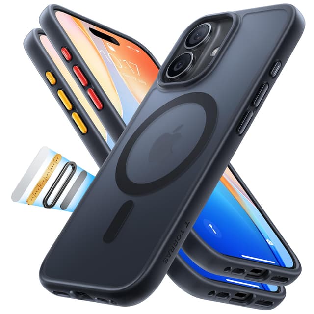 TORRAS Guardian-Mag für iPhone 17 Hülle für MagSafe (Zertifizierte Militärschutz & Magnetkraft) Handyhülle iPhone 17 Case Stoßfest Kratzfest Extrem Haltbarkeit Hülle Dünn Matt Schwarz iPhone 17 Schwarz