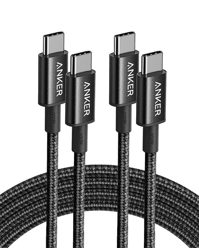 Anker USB C Kabel, [2 Stück 1,8m] 100W Ladekabel USB C, USB C auf USB C Kabel für iPhone 17 16 15 Serie Samsung Galaxy S24 S23 S22 MacBook Pro Air iPad Pro Air Pixel Switch LG und mehr