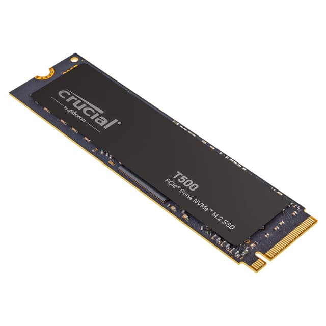 Crucial T500 SSD 2TB PCIe Gen4 NVMe M.2 Interne SSD, bis 7400 MB/s, TLC NAND, für Gaming und Programme, kompatibel mit Laptop und Desktop, Microsoft DirectStorage - CT2000T500SSD8 T500 2TB