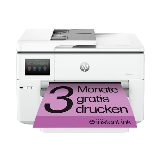 HP OfficeJet Pro 9730e A3-Multifunktionsdrucker, Drucken, Scannen und Kopieren bis A3, 3 Monate gratis drucken mit HP Instant Ink inklusive, HP+, Fax, WLAN, LAN, Duplex, Airprint, Grau-Weiß 500 Blatt Papierfach Nachfolger