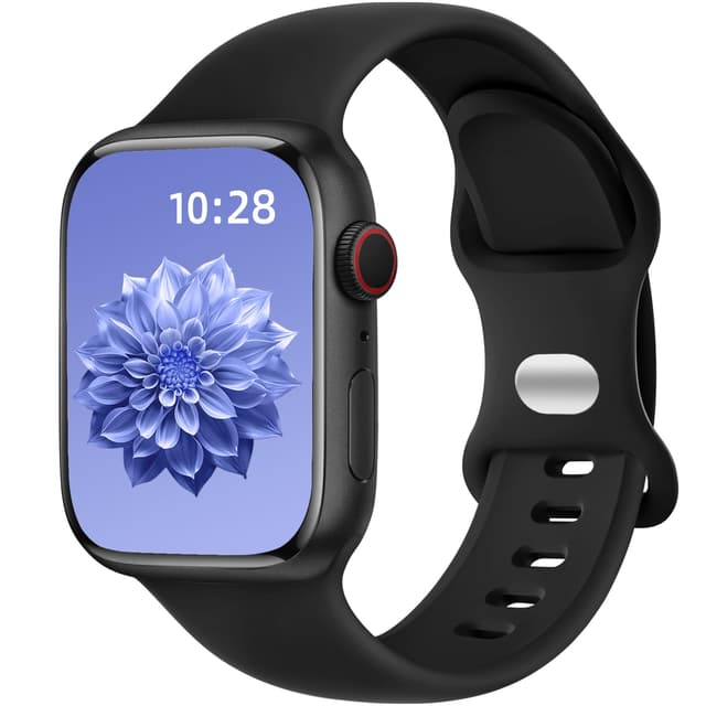 Dirrelo Kompatibel mit Apple Watch Armband 46mm 45mm 44mm 42mm 49mm Herren Damen, Weich Silikon Sportarmband Ersatz band für Apple iWatch SE Ultra 3 2 Series 11 10 9 8 7 6 5 4 3 2 1, Schwarz 44mm/45mm/46mm/49mm/42mm(series 3 2 1) Schwarz