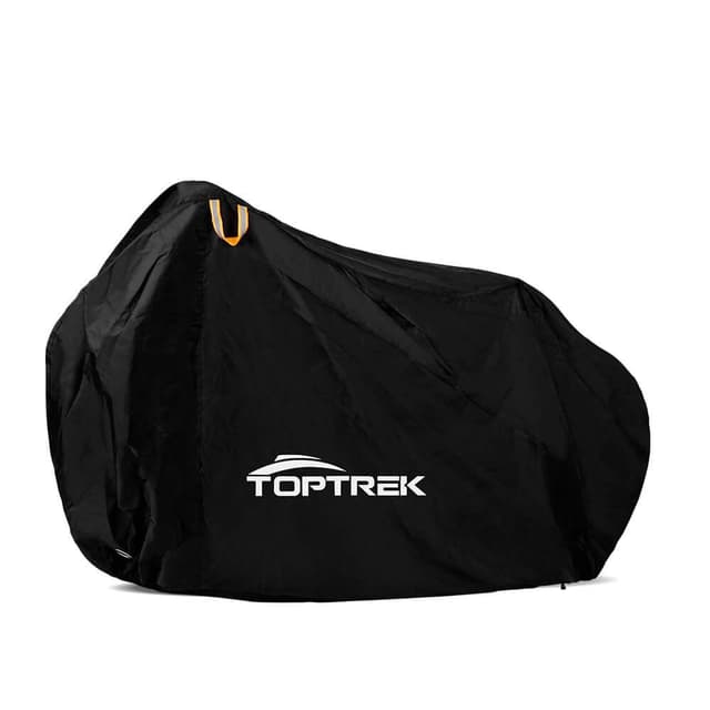 Toptrek Fahrradabdeckung Wasserdicht Oxford-Gewebe Hochwertige Fahrradgarage Plane Wasserfest 200 x 110 x 70 CM Fahrrad schutzhülle mit Beutel
