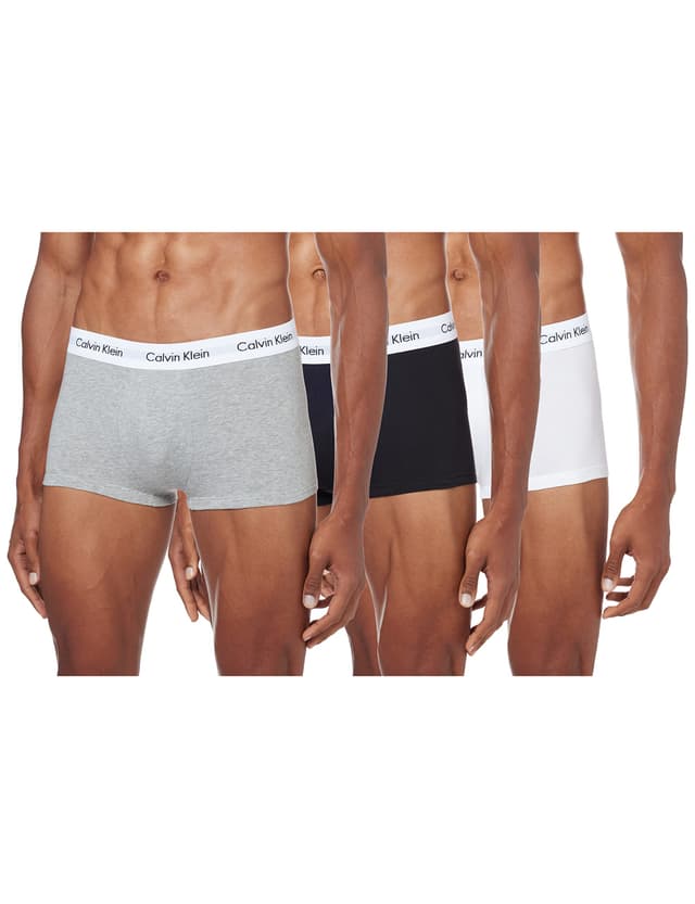 Calvin Klein Herren Low Rise Trunk M Mehrfarbig (Black/White/Grey Heather)