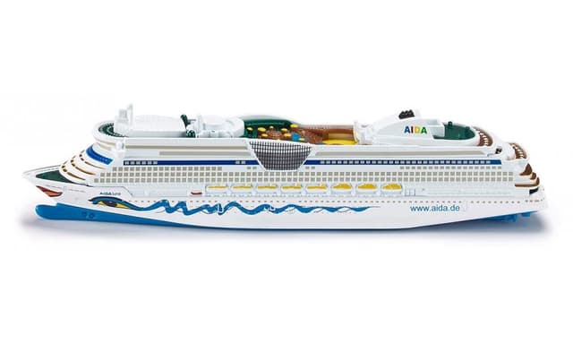 siku 1720, Kreuzfahrtschiff AIDAluna, 1:1400, Metall/Kunststoff, AIDA-Optik, Nicht schwimmfähig, Weiß