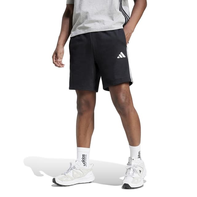 adidas Herren Shorts Essential Three Stripes French Terry Short L Black/White