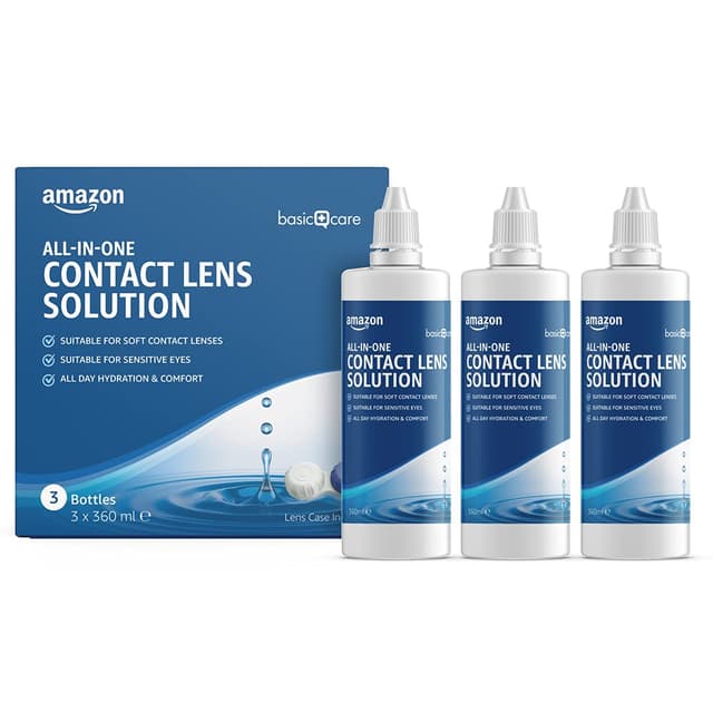 Amazon Basic Care All-In-One Lösung für weiche Kontaktlinsen, 360ml, 3er-Pack All-In-One Lösung 3 x 360ml