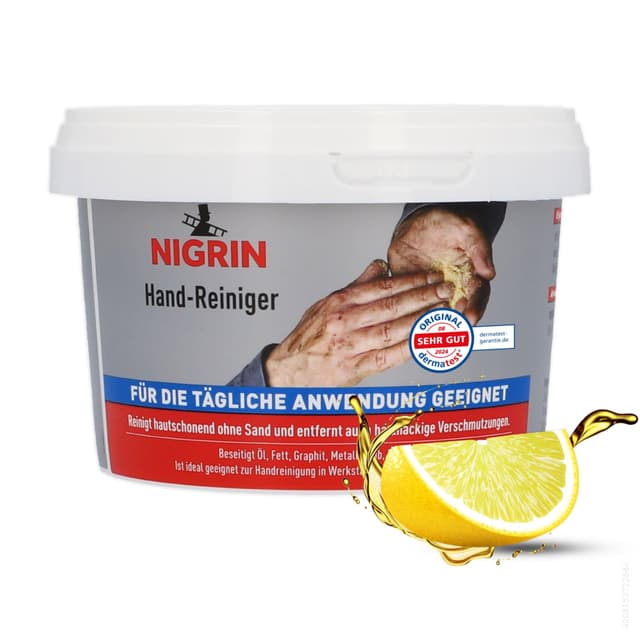 NIGRIN Handwaschpaste 500ml, reinigt hautschonend, entfernt hartnäckige Verschmutzungen, 1 Stück 500 ml (1er Pack)