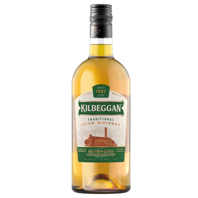 Kilbeggan Blended Whisky, Traditional Irish Whiskey | mit einem Hauch von Sherry | 40% Vol | 700ml Einzelflasche 700 ml (1er Pack) Single
