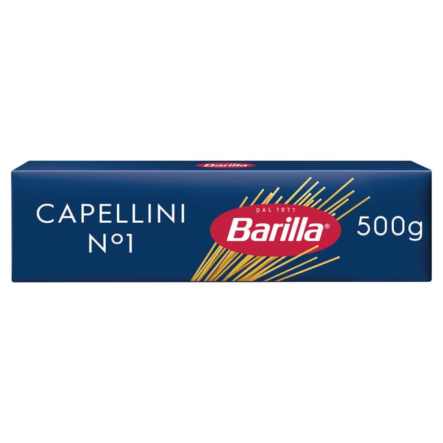 Barilla Pasta Nudeln Klassische Capellini n. 1 aus hochwertigem Hartweizen immer al dente 500 g Single