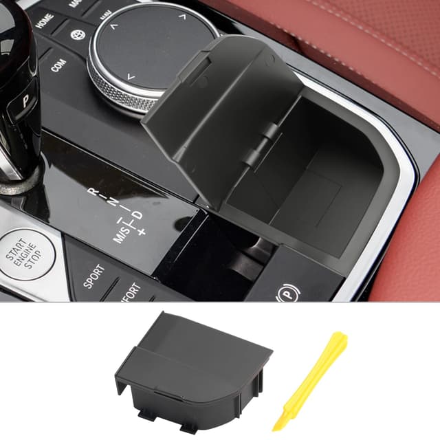 CDEFG Kompatibel mit BMW 1er 3er 4er X3 X4 X5 X6 X7 F40 F44 G20 G21 G22 G23 G24 G26 G01 G02 G07 G80 G82 I4 I3 2023 2024 Mittelkonsole Organizer Versteckte Aufbewahrungsbox Zubehör Schwarz
