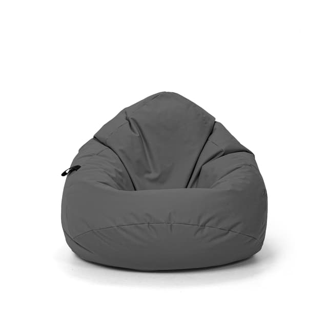 Nadimaideal Sitzsack Tropfenform Kastanie | Bodenkissen für Kinder & Erwachsene | Indoor & Outdoor | Gaming Sitzsack - Sitzkissen - Beanbag | Füllung EPS Perlen (Anthrazit, XL-Durchmesser 77 cm) XL-Durchmesser 77 cm Anthrazit