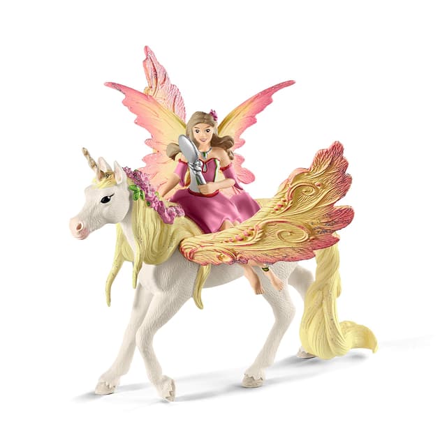 SCHLEICH BAYALA | Feya mit Pegasus-Einhorn 70568 | Elfe mit Spiegel & Einhorn mit Magnet | tolles Geschenk für Mädchen und Jungen | schöne Sammelfiguren | Spielfigur ab 5 Jahren | Set aus 3 Teilen Single neue Verpackung