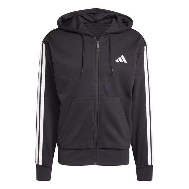 adidas Herren Essential Three Stripes Fleece Zipper Hoodie Kapuzenpullover (1er Pack)