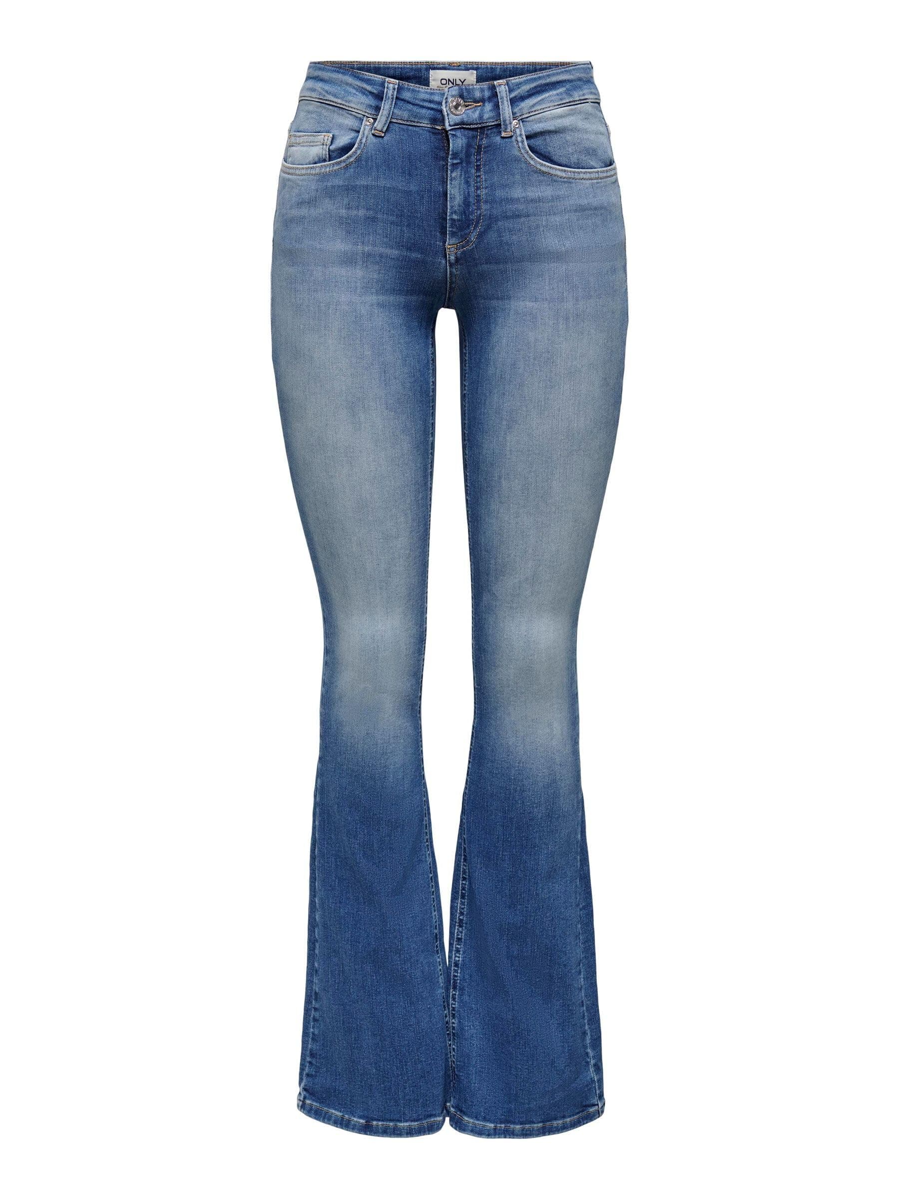 ONLY Female Flared fit Jeans ONLBLUSH Mittlere Taille Flared Jeans M / 30L Medium Blue Denim