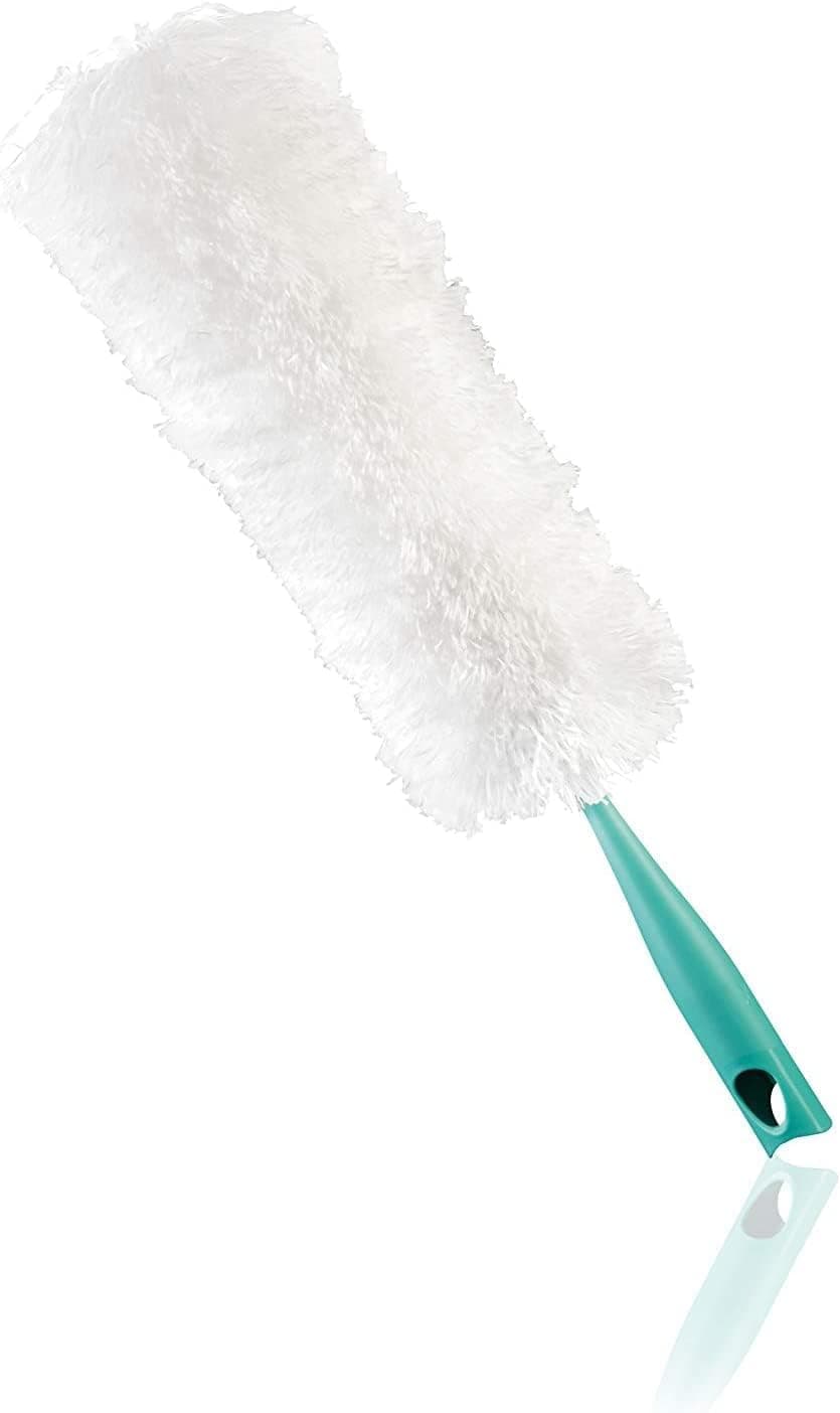 Leifheit waschbarer Staubwedel Duster XL mit antistatischen Mikrofasern gegen Staub, extra Langer Staubwischer auch für Heizkörper, Softer Staubfänger für alle Oberflächen, Click-System nicht waschbar Extragroß