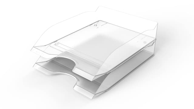 Durable Briefablageschale BASIC A4, transparent, Abflagefächer stapelbar, 6 Stück, 1701674400