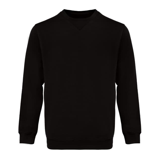 WORK IDEA Männer Crewneck Sweatshirt Arbeitskleidung Pullover Herren Basic Arbeitspullover Schwarz M