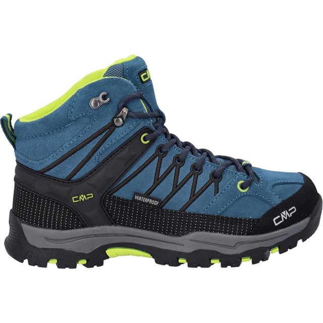 CMP Unisex Kinder Kids Rigel Mid Shoes Wp Trekking-Schuhe 36 EU Blau Säuregrün Deep Lake Acido