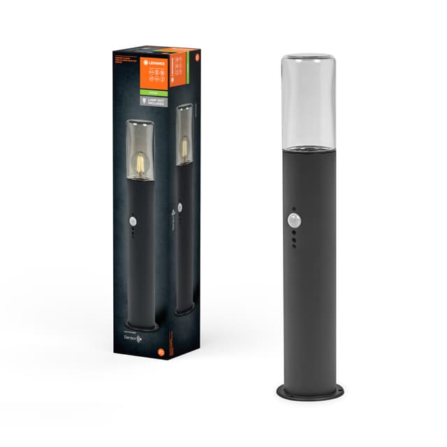 Ledvance ENDURA CLASSIC FIGO CYL Außenleuchte, Wandleuchte, dunkelgrau, 49 cm, Edelstahl, einfache & schnelle Installation, IP44, Bewegungsmelder, Tageslichtsensor, flexible Anwendung im Außenbereich Edelstahl Ohne Sensor Cylinder