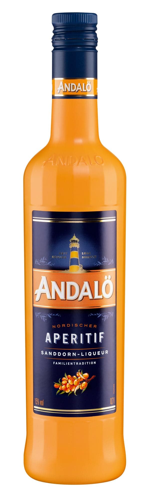 Andalö (0,7 L) – Nordischer Aperitif mit fruchtig-frischer Note – Genuss als Spritz mit Prosecco, als Longdrink und Cocktail Basis oder pur – sommerlicher Frucht Likör - 15% Vol. 700 ml (1er Pack) Sanddornlikör