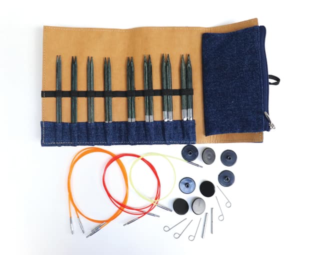 KnitPro - KnitPro Special Edition Holz Indigo Austauschbar Nadel Setzen - 1 Setzen