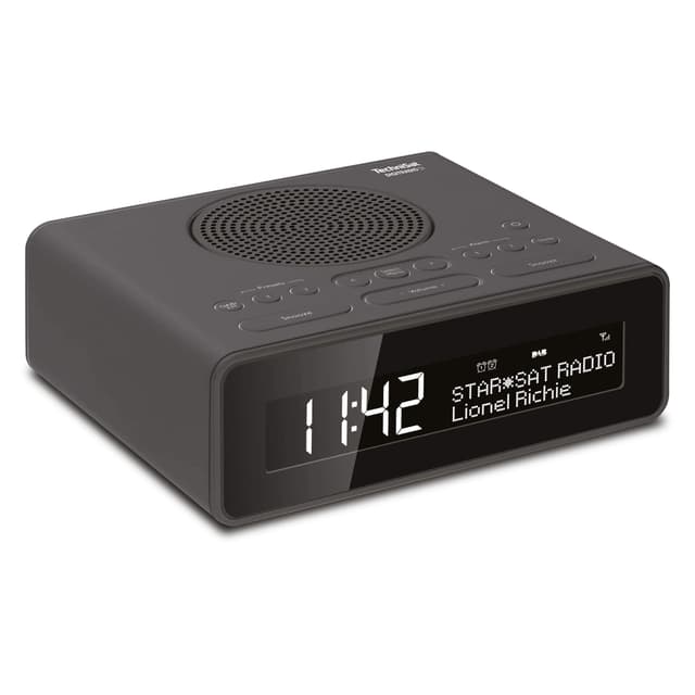 TechniSat DIGITRADIO 51 DAB+ Radiowecker (DAB, UKW, Uhrenradio, Wecker mit zwei einstellbaren Weckzeiten, Snooze-Funktion, Sleeptimer, dimmbares Display, Kopfhöreranschluss) schwarz DR 51 Schwarz