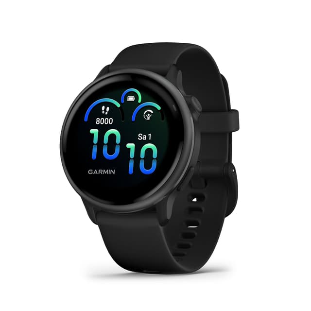 Garmin vívoactive 6 42mm - Fitness-Smartwatch, 1,2"-AMOLED-Touchdisplay, bis zu 11 Tage Akkulaufzeit, 80+ Sport-Apps, Trainingsoptionen, Gesundheitsfunktionen, Smart Notifications, GarminPay Schwarz/ Schiefergrau