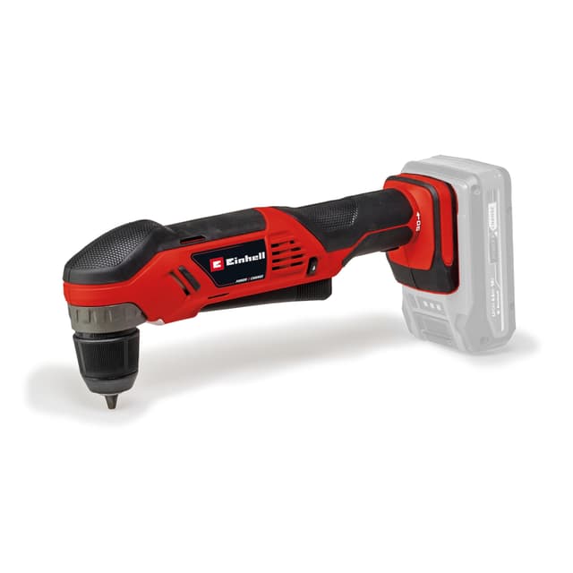Einhell Akku-Winkelbohrmaschine TE-AD 18 Li-Solo Power X-Change (18 V, 45 Nm, 10 mm Schnellspannbohrfutter, LED-Licht, drehbare Batterieaufnahme, ohne Akku) ohne Akku und Ladegerät