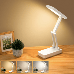 Suright LED Tischlampe Kabellos Akku Lampe,Faltbare Touch-Schreibtischlampe,Nachttischlampe,Dimmbare Tischleuchte mit 3 Lichtmodi,Aufladbare USB-Schreibtischleuchte für Schlafzimmer,Lesen,Lernen Angebot bei HelloDeals