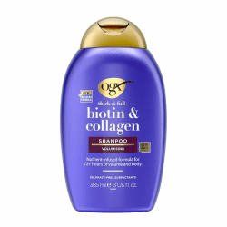 OGX Biotin und Collagen Shampoo 385 ml,reichhaltiges Haarshampoo für 72h+ Volumen und Fülle mit Biotin und Kollagen,Haarpflege Volumen Shampoo für feines und dünnes Haar mit LipiPro Shield Technologie 385 ml (1er Pack) Biotin & Collagen Shampoo Angebot bei HelloDeals