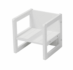 roba Sitzhocker für Kinder im Landhausstil - Wendehocker & Stuhl mit 3 Sitzhöhen - Multifunktionaler Kinderhocker - Holz weiß Weiss/Opulenter Garten Sitzhocker Angebot bei HelloDeals