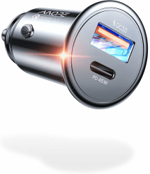 AINOPE 67.5W Volllast Zigarettenanzünder USB C [99% Unsichtbar], 12V USB Adapter Auto Ladegerät USB C [PD45W & QC3.0] Kfz Ladegerät für Galaxy S25 Ultra, iPhone 17 Pro Max Air, Xiaomi 15, iPad Schwarz Angebot bei HelloDeals