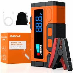 JDMCAR Starthilfe Powerbank für Pkw, 5000A 12V Auto Starthilfe Powerbank, Jumper Starter Powerbank mit LCD Bildschirm & LED Taschenlampe, Autobatterie Booster, für bis zu 9L Benzin & 8.5L Diesel MB Coral Angebot bei HelloDeals