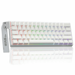 AULA WIN60 HE Mechanische Gaming Tastatur mit Kabel,Hall Effect Magnetic Switches,Rapid Trigger,Einstellbare Betätigung,Seitlich Graviert,60% RGB Tastatur für PC/Mac,QWERTY (Weiß) Weiß-Gray Wood Magnetic axis WIN60-61 Keys Angebot bei HelloDeals