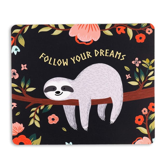 AOKSUNOVA Mauspad Office Mauspad Klein Niedliches Design 24 x 20 x 0,3 cm Mousepad mit Motiv Faultier-80 240 x 200 mm