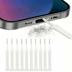 OUDQFCJ USB C Handy Reinigungsset 10 teiliges Telefon Port Reinigungsbürsten Set Metall Anti Staub Stecker Telefon Lautsprecher Reinigungsbürsten Telefonhörer Reinigungsbürste Angebot bei HelloDeals