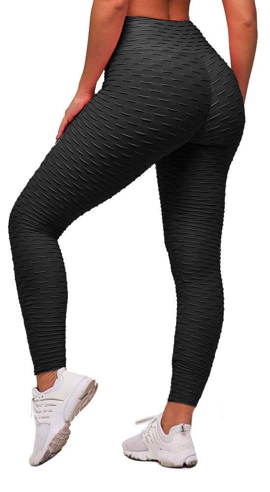 Memoryee Damen Honeycomb Leggings Geraffte Hintern Heben Hohe Taille Push Up Boom Booty Sport Leggings mit Bauchkontrolle Plus Größe Blickdichte Dehnbare Gym Yogahosen